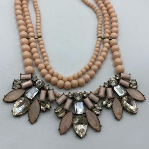 Talbots necklace statement pink fashionable fashion Baby pink blush jewelry
